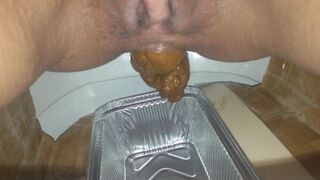 Huge turd into plastic container, ScatKings.com Scat Porn 10 ScatKings.com Scat Porn